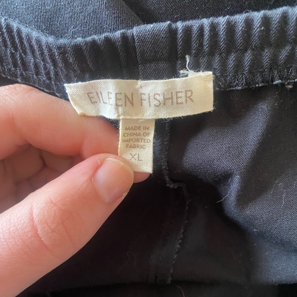 Eileen Fisher Black Ponte Pants - Picture 7 of 9